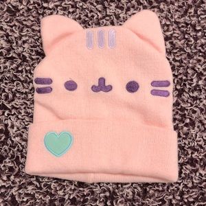Pink Pusheen beanie with ears from Hot Topic